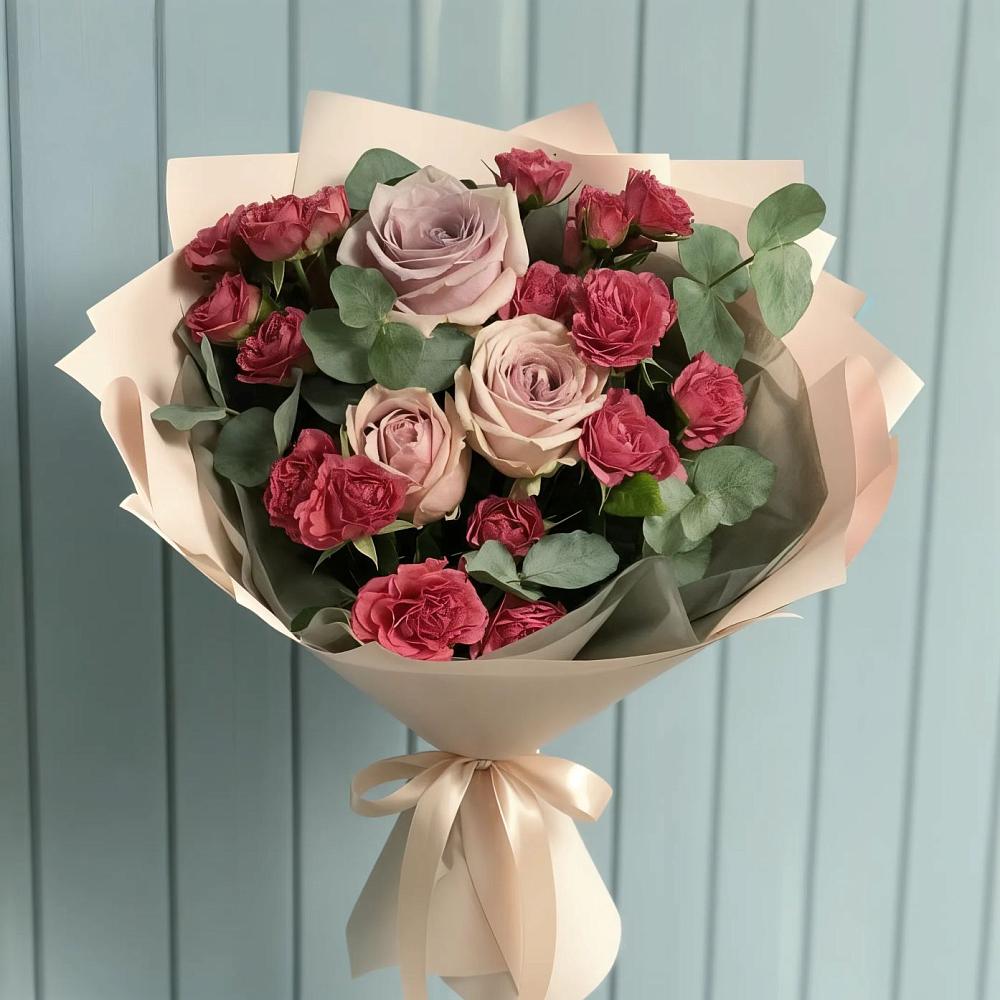 Букет цветов из: Гвоздики и Розы в Кинель-Черкассы