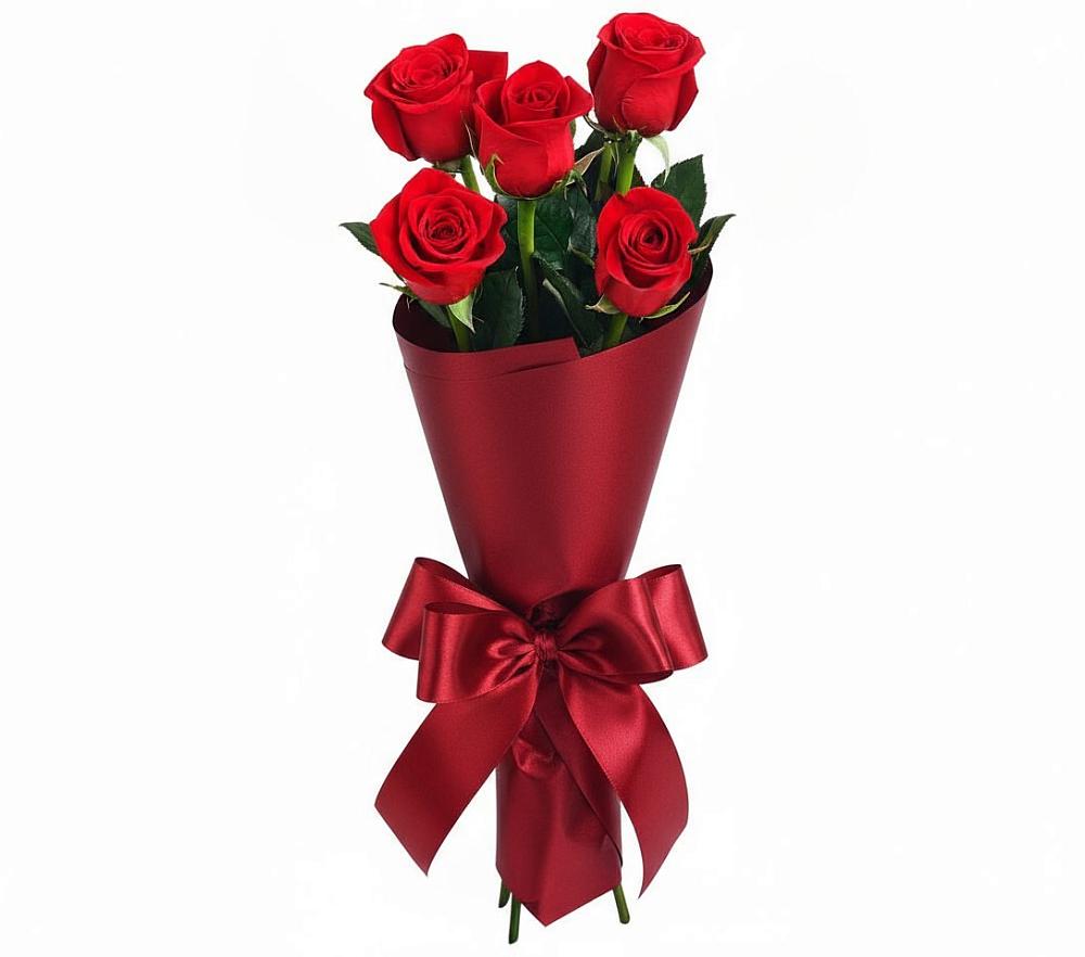 Букет 5 Красных роз Эдлесс Лав в Кинель-Черкассы