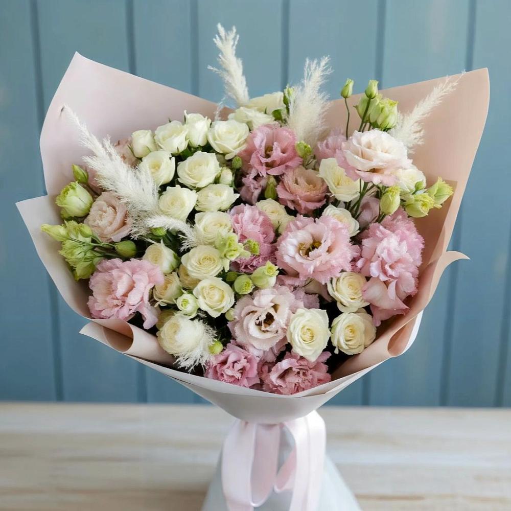 Букет цветов из: Альстромерии и Розы в Кинель-Черкассы