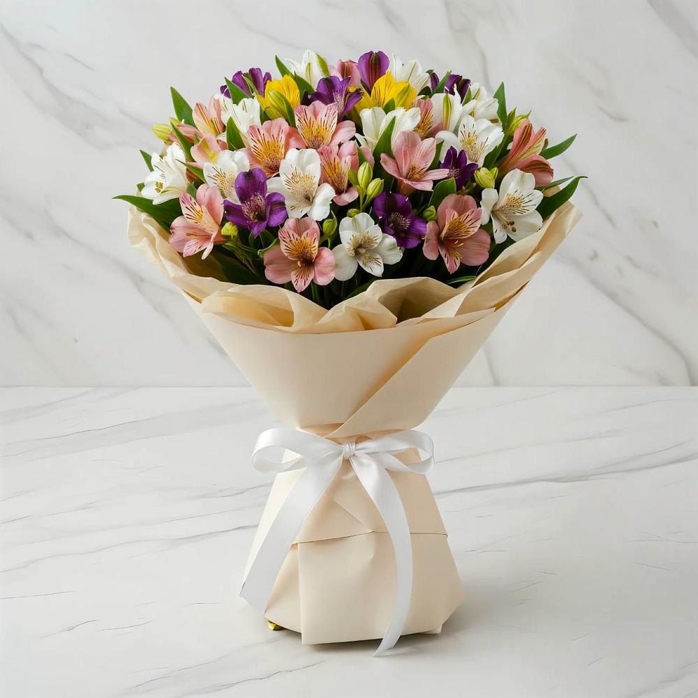 Букет цветов из: Альстромерии в Кинель-Черкассы