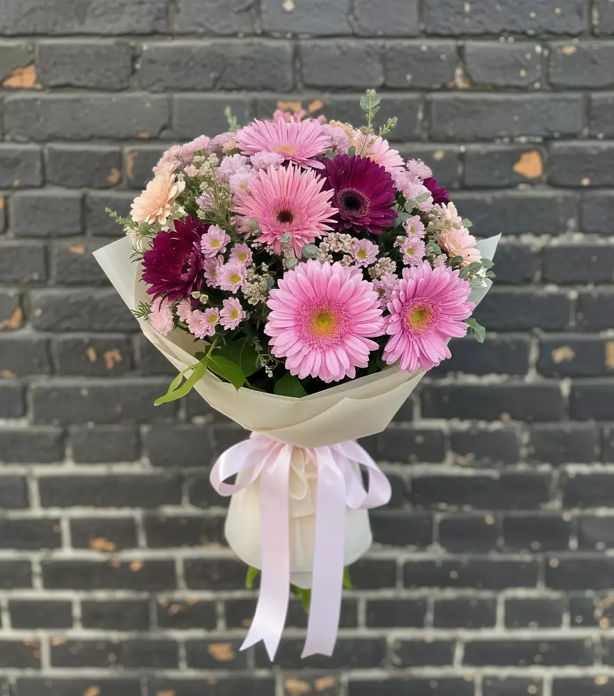 Букет цветов из: Герберы и Хризантемы в Кинель-Черкассы