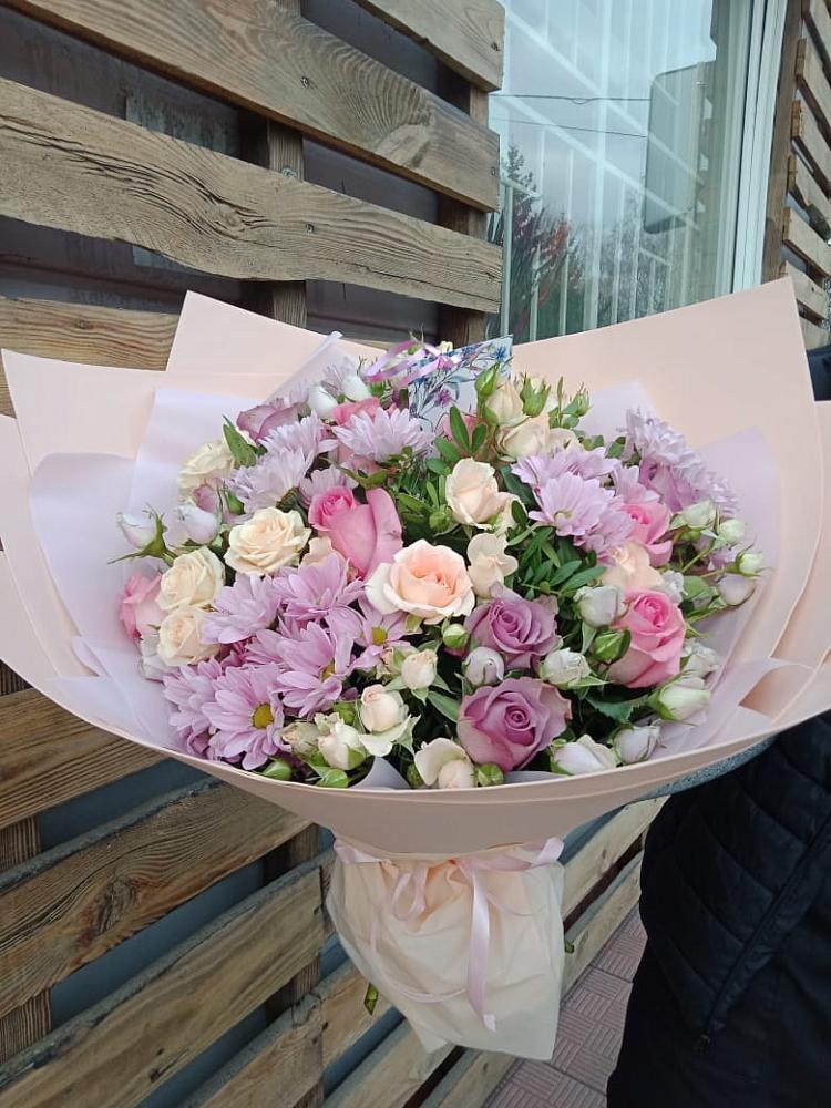 Букет цветов из: Розы и Хризантемы в Кинель-Черкассы