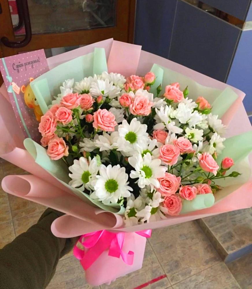 Букет цветов из: Розы и Хризантемы в Кинель-Черкассы