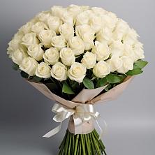 Букет 101 беля роза Белоснежка в Кинель-Черкассы