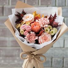 Букет цветов из:  Гвоздики, Хризантемы и Розы в Кинель-Черкассы