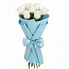 Букет 7 белых роз Проуд в Кинель-Черкассы