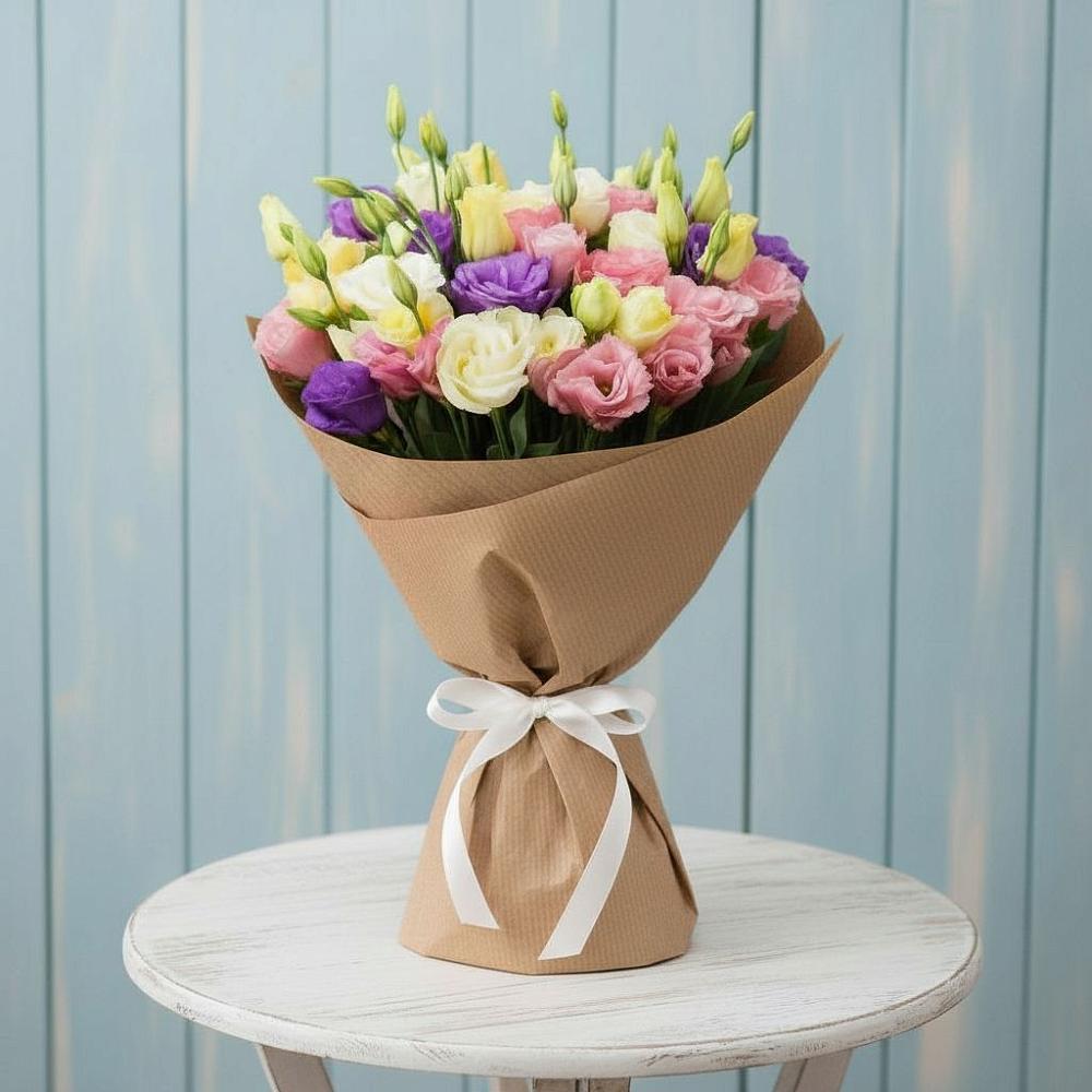 Букет цветов из: Лизиантусы в Кинель-Черкассы