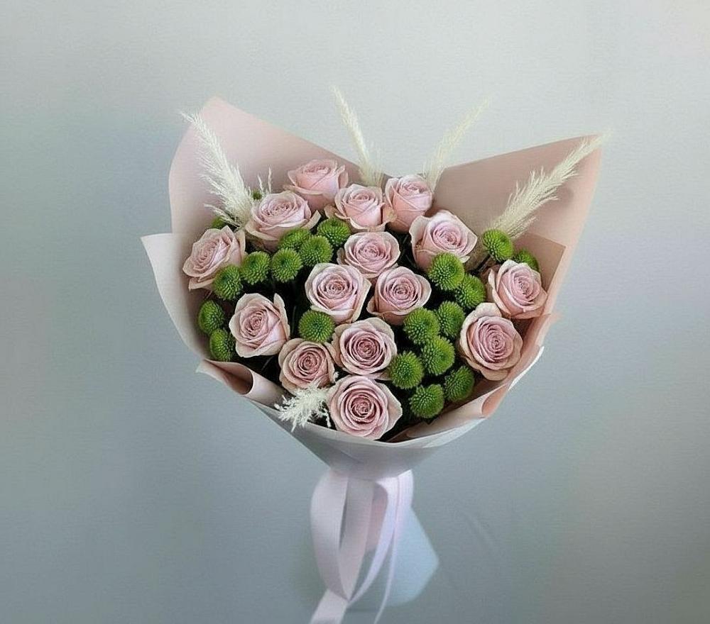 Букет цветов из: Розы и Хризантемы в Кинель-Черкассы