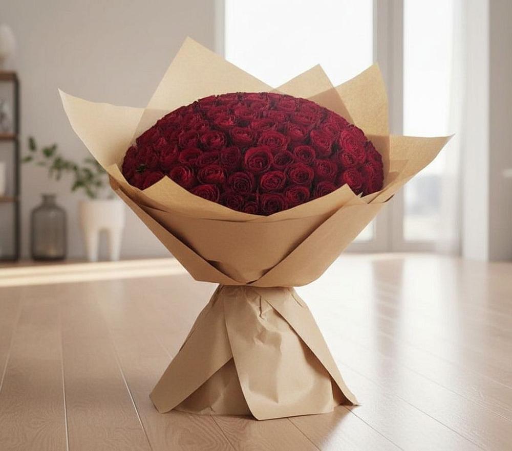 Букет 101 Красная роза в Кинель-Черкассы