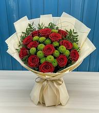 Букет цветов из:  Розы и Хризантемы в Кинель-Черкассы