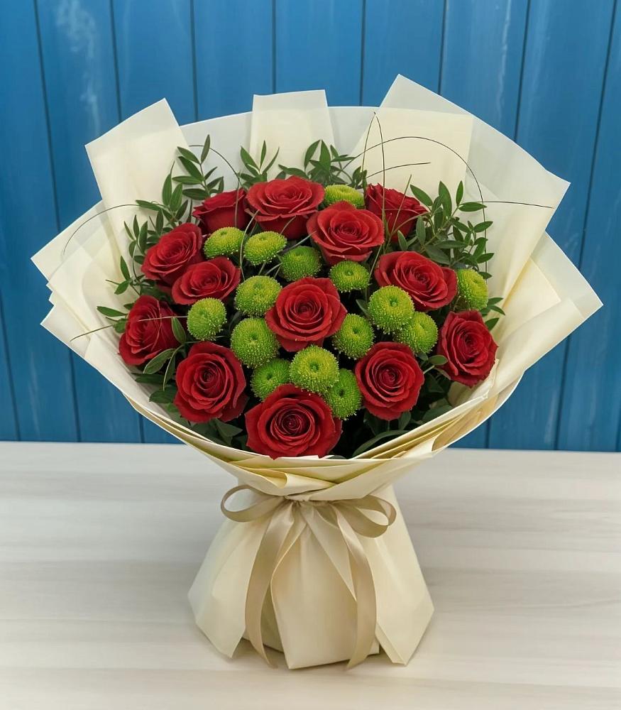 Букет цветов из: Розы и Хризантемы в Кинель-Черкассы