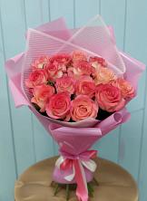 Букет 15 Розовых роз Равель в Кинель-Черкассы