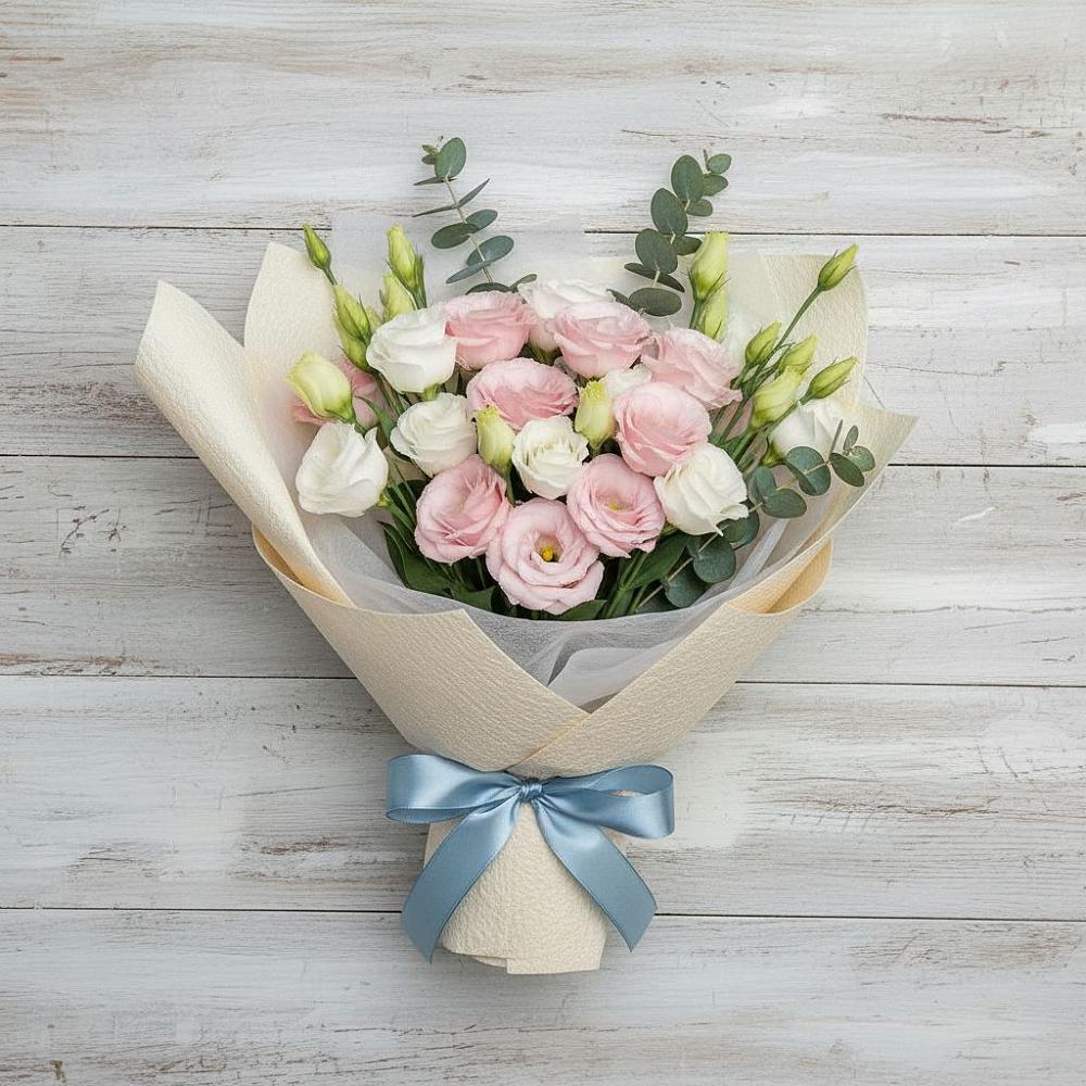 Букет цветов из: Лизиантусы в Кинель-Черкассы